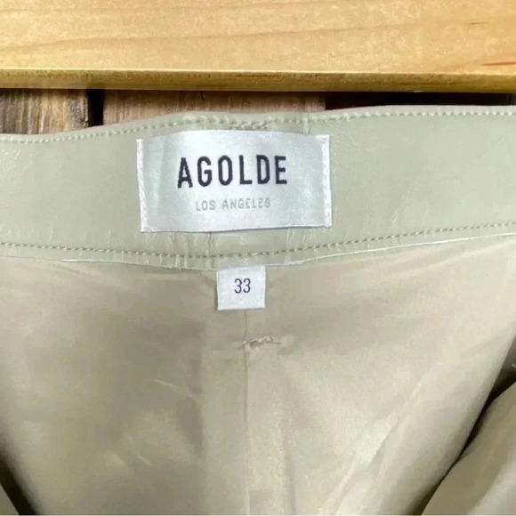 NEW AGOLDE Leather Blend Minka Cargo Pants Women’s Size 33 - Picture 7 of 15